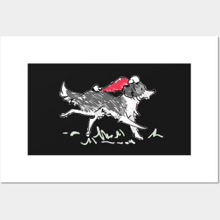 Christmas Collie Posters and Art